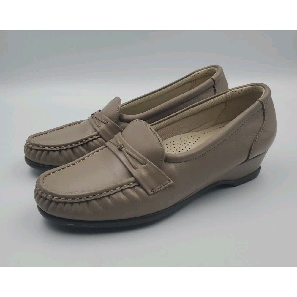 SAS Easier Tripad  Tan Leather Loafer Walking Comfort Shoes US WOMENS 7M